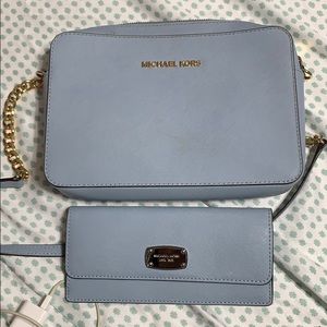Michael Kors crossbody purse with matching wallet